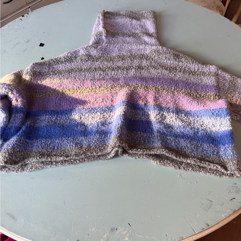 Striped Multicolor Turtleneck Sweater